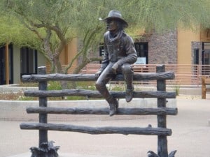 Old West Sculpture at Stagecoach Village - Cave Creek, Arizona