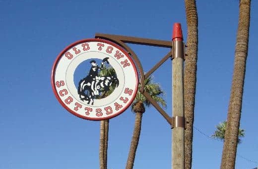 Sign in Downtown Scottsdale Arizona