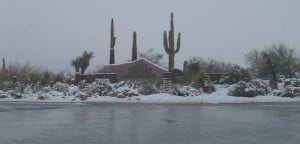 Desert Mountain Snow Entrance Scottsdale AZ