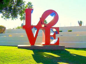 Scottsdale AZ Love Sculpture Civic Center Mall