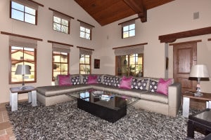 Open Living Room with High Ceiilings