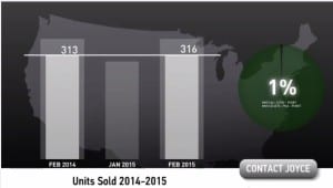 Units sold yoy feb 15