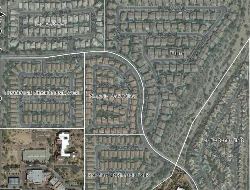 Los Portones Scottsdale 85255 Map