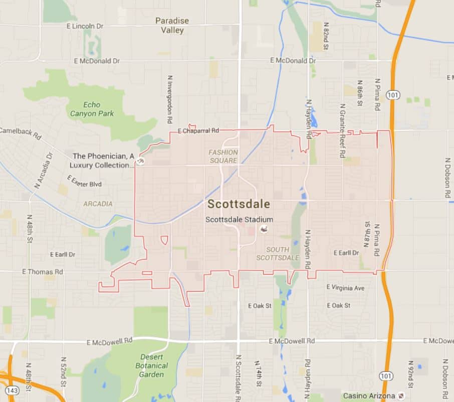 85251 Scottsdale Zip Code Map