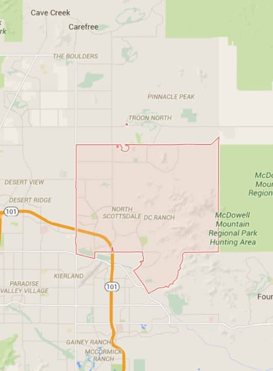 85255 zip code map Scottsdale