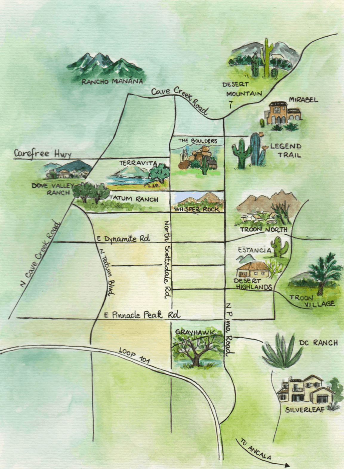 Scottsdale Golf Community Map